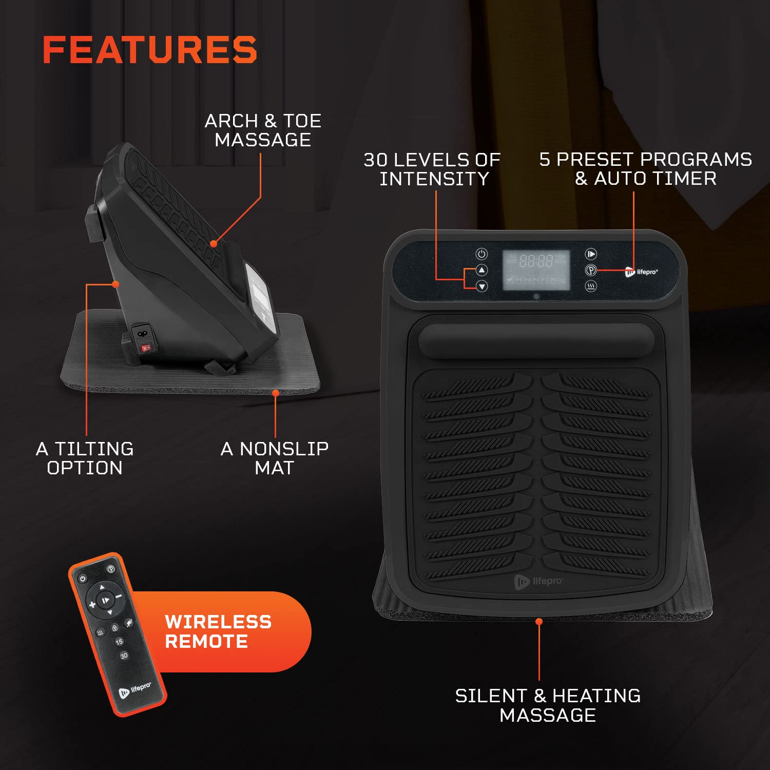 LifePro Foot and Calf Massager with Heat for Neuropathy
