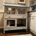 Aivituvin Large Outdoor Rabbit Hutch with Removable Wire Racks