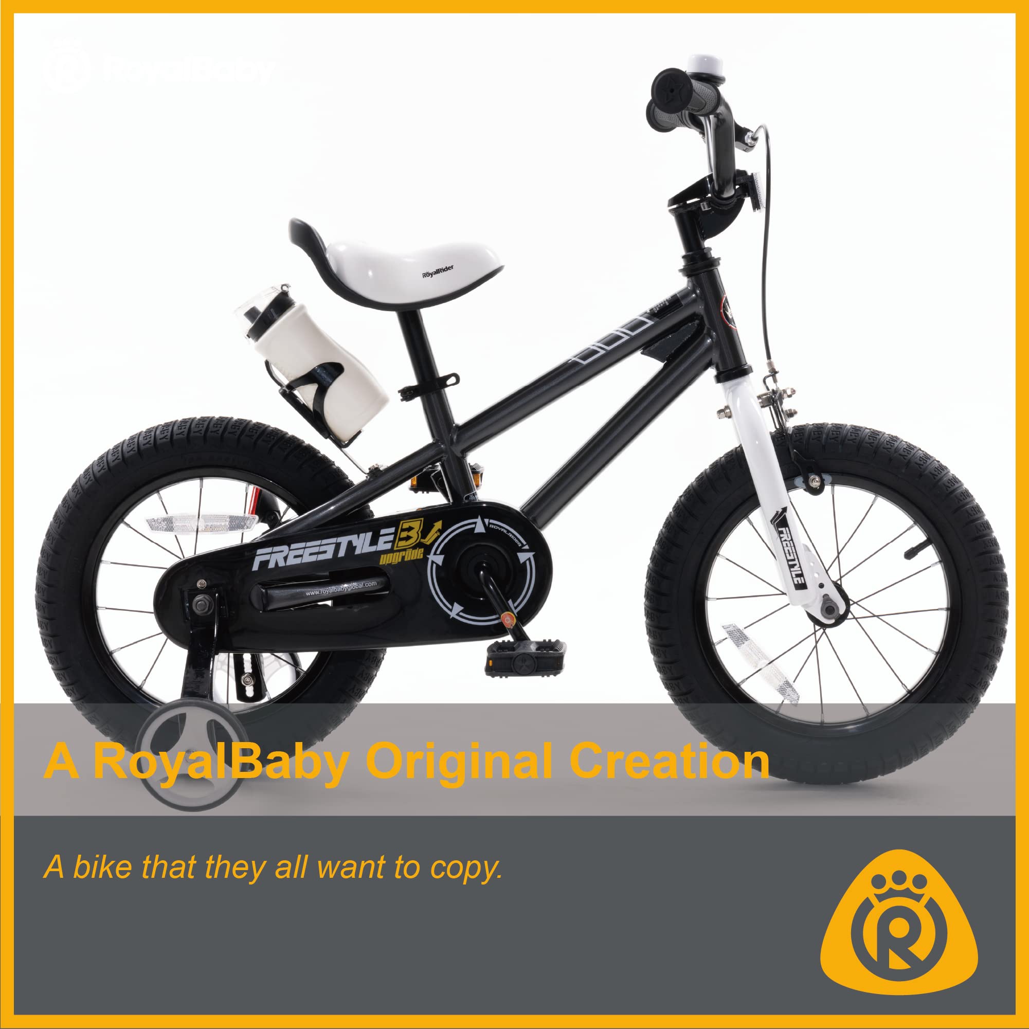 Royalbaby Freestyle Kids Bike 12 14 16 18 Inch Bicycle for Boys Girls Ages 3-9 Years, Multiple Colors