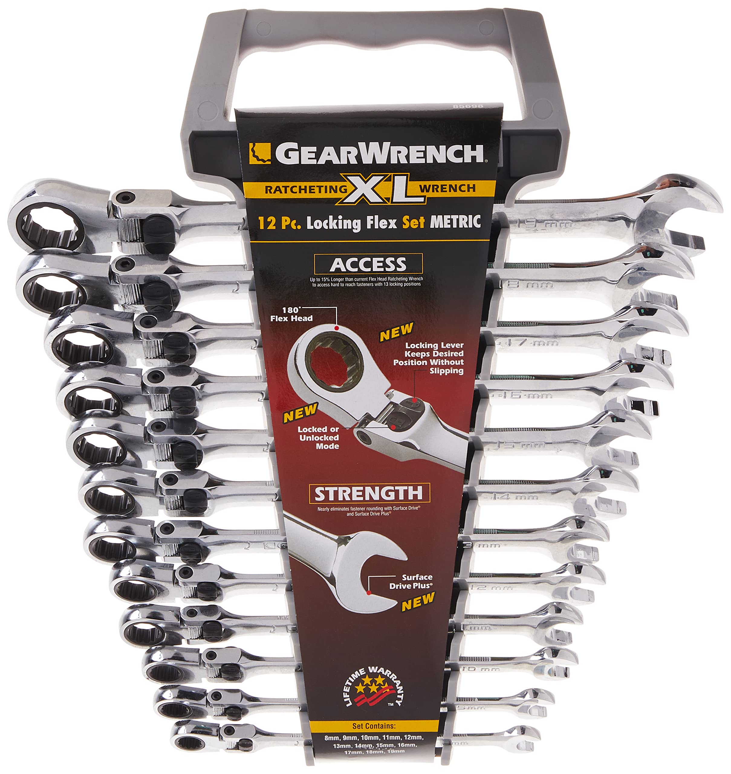 GEARWRENCH 85698 Flex Head Ratcheting Combination